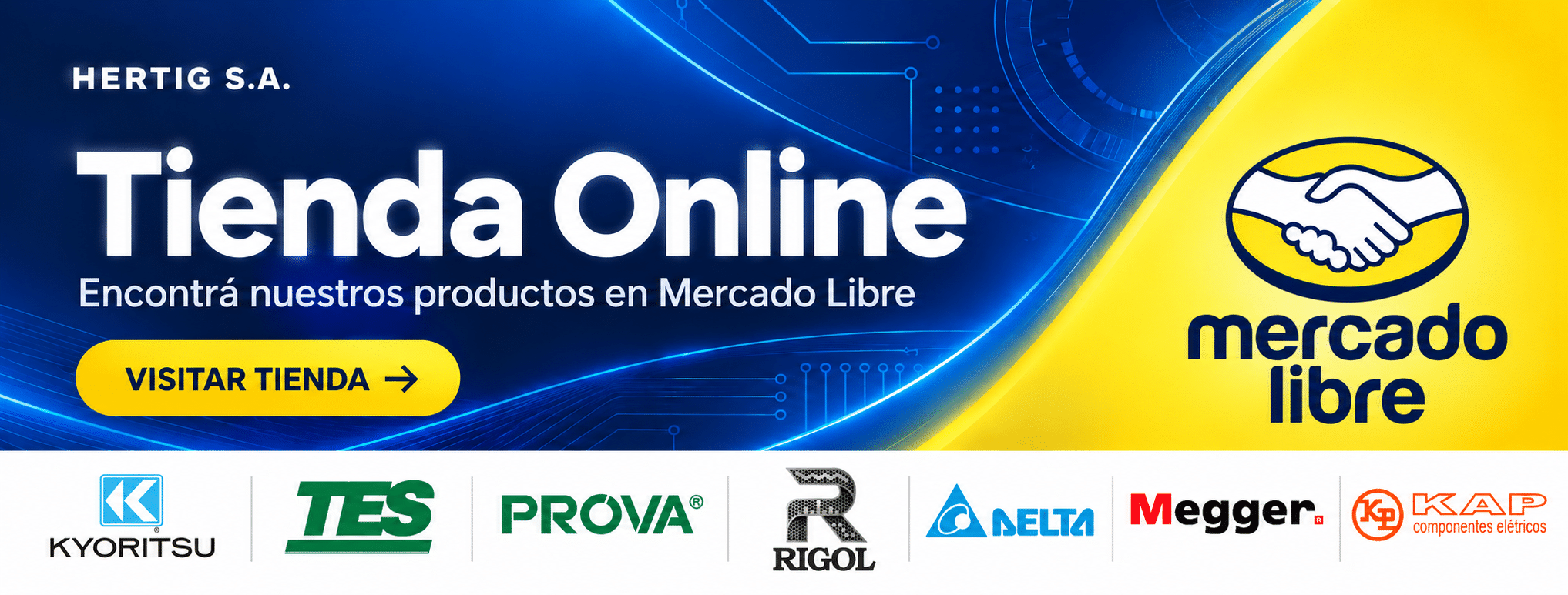 Tienda Online Hertig en Mercado Libre: Kyoritsu, TES, PROVA, RIGOL, Delta, Megger y KAP